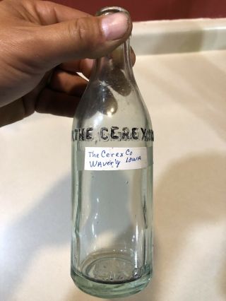 The Cerex Co Soda Pop Beer Bottle Waverly Iowa Ia