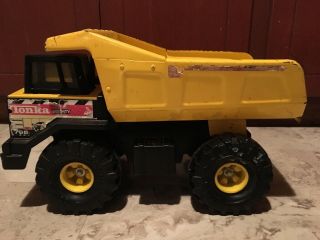 Tonka Mighty Diesel Pressed Steel Dump Truck - Yellow 17  Long
