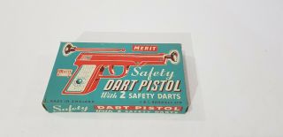 Vintage Merit Safety Dart Gun Toy Pistol Plastic Made In England Randall Ltd