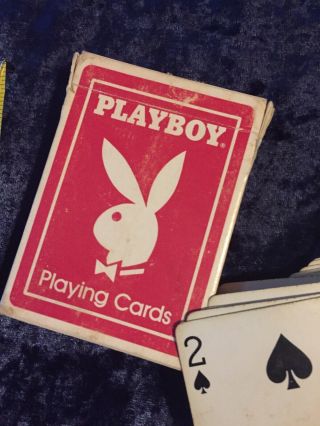 7206 Official 1973 PLAYBOY Bunny Rabbit Red Playing Cards USA Complete Deck 70s 3