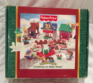 Fisher - Price Little People Christmas On Main Street Complete Set Vintage