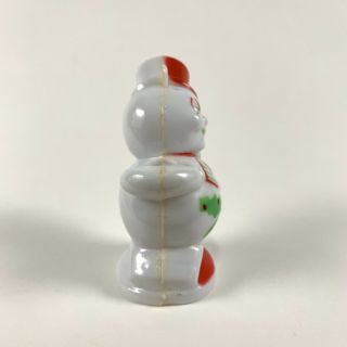 Vintage Rosbro Christmas Snowman Ornament Hard Plastic Candy Container E Rosen 3 2