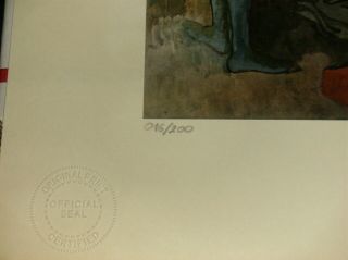 Pablo Picasso 1954 Print Hand Signed with Certificate.  Resale $3,  950. 3