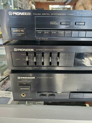 VINTAGE PIONEER SA - 1290 STEREO AMPLIFIER EQUALIZER & TX - 1090Z TUNER 100W CHANNEL 2