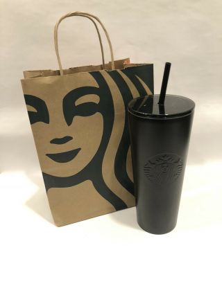 “rare 2019 Limited Edition” Starbucks Matte Black Tumbler Cold Cup 24oz