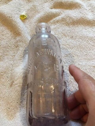 H B G Mineral Water Y & B Harrisburg,  Pa.  Clear Blob Top Bottle