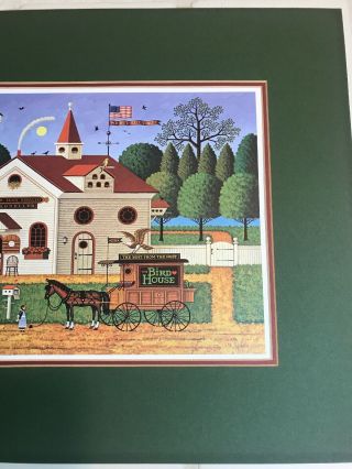 Charles Wysocki signed Numbered Print Limited Edition lithograph The Bird House 2