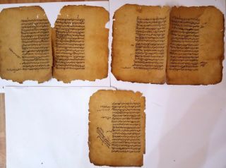 Ancient Handwritten Fenugreek Paper Arabic/urdu Manuscript,  5 Leaves - 10 Pages.