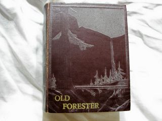 Vintage Old Forester Kentucky Straight Bourbon Whisky Bottle Wooden Book Box