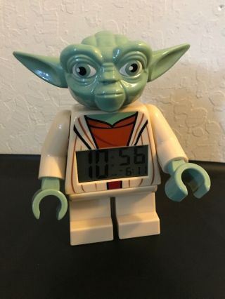 2010 Lego Star Wars Yoda Figure Alarm Clock 7” Height Plastic
