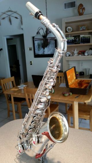 Vintage Cg Conn Wonder Silver Alto Saxophone 1923.  Totally Restored
