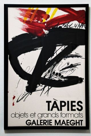 Antoni Tapies (1923 - 2012) 1972 Lithograph Professionally Framed