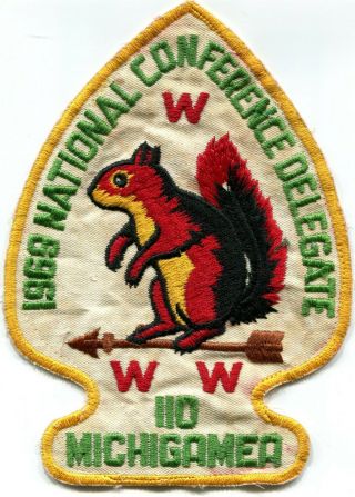 Boy Scout Order Of The Arrow Lodge 110 Michegamea Conference Delegate Backpatch