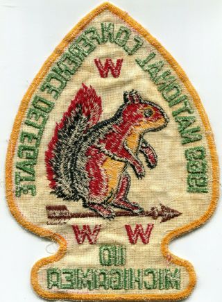 Boy Scout Order of the Arrow Lodge 110 Michegamea Conference Delegate Backpatch 2