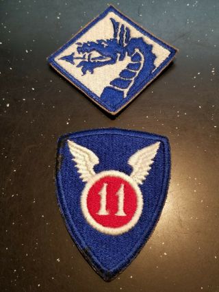 Wwii Us Army 11th Airborne Infantry Regiment Division 18th Corps Patch Set X2