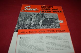John Deere 15 25 - A 21 10 Corn Picker For 1940 Dealer 