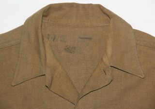 EARLY WWII MUSTARD COLOR WOOL COMBAT FIELD SHIRT 2