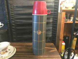 Vintage Thermos King Seeley Large With 2 Cups