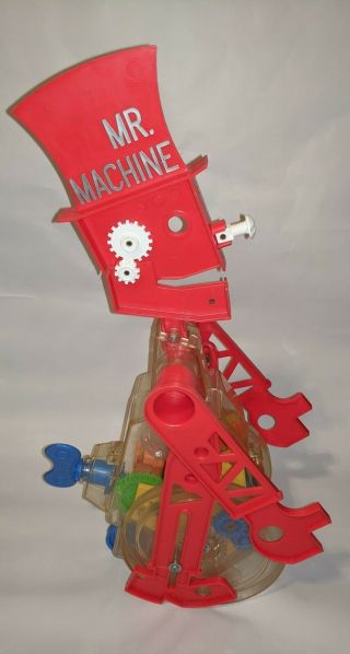 Vintage 1977 Ideal Toy Corp.  Mr Machine Walking Whistling Wind - Up Robot -