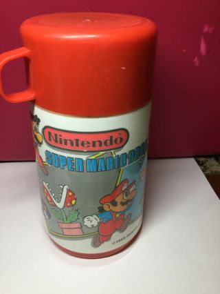 Vintage 1988 Nintendo Mario Bros.  Aladdin Plastic Thermos Only