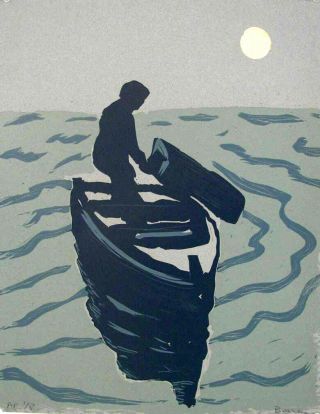 Richard Bosman : Buried At Sea,  1987.  Signed,  Numbered,  Fine Art Print