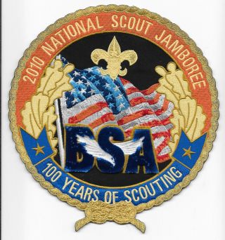 2010 Centennial Laurel Back Patch / Jacket Patch National Boy Scout Jamboree Bsa
