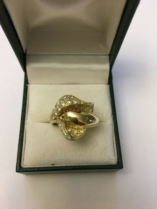 Vintage 18k Gold Natural Diamond Ring Jose Hess