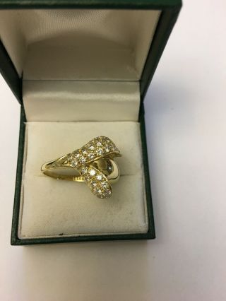 Vintage 18k Gold Natural Diamond Ring Jose Hess 2