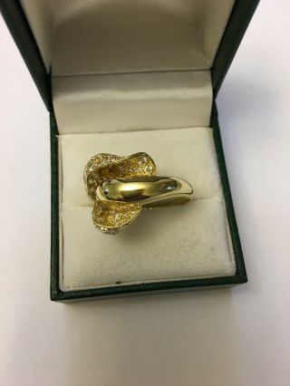 Vintage 18k Gold Natural Diamond Ring Jose Hess 3