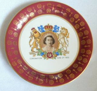 Queen Elizabeth Ii Coronation Collectors Plate,  Royal Staffordshire By Wilkinson