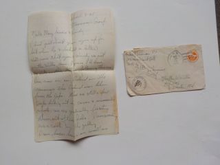Wwii Letter 1945 Japanese In Caves Ferreting Marianas Group Denton Maryland Ww2