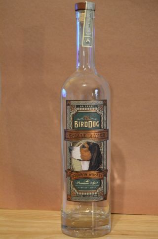 Bird Dog Small Batch Bourbon Whiskey Premium Aged 750 Ml Empty Bottle 13 1/2 " H
