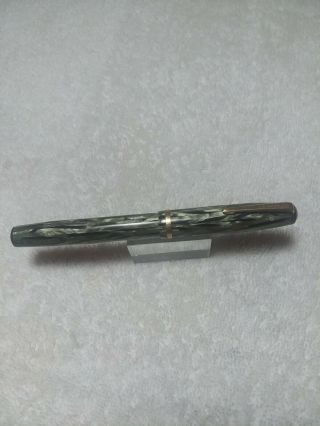 Vtg 1940 Wearever Deluxe 100 Gray Lever Fill Fountain Pen W/special Alloy Nib