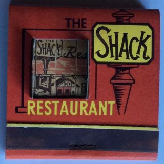 Vtg Feature Matchbook The Shack Restaurant Hollywood California