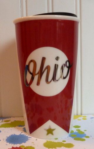 2016 Starbucks Ohio State Ceramic Travel Tumbler Tags