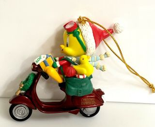 Trevco 2001 Looney Tunes Tweety Bird Scooter Bike Christmas Express Ornament