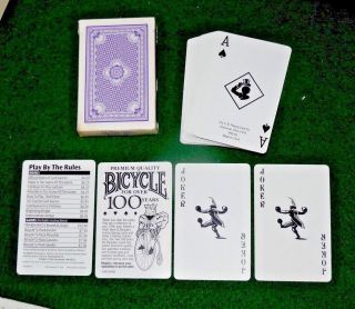 Bicycle 100 Years Anniversary Playing Cards,  52,  2,