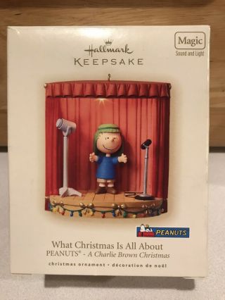 Hallmark 2007 Peanuts “what Christmas Is All About” Magic Ornament
