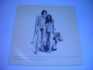 w BAG COVER John Lennon and Yoko Ono Two Virgins 1968 Stereo LP VG, 2