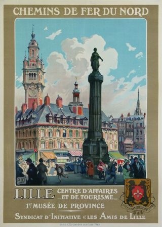 Vintage Poster Alo Railway Of The North Lille France Circa 1920
