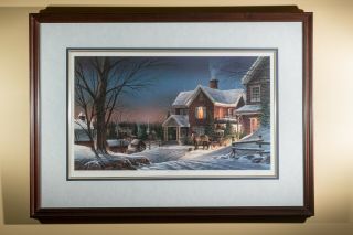 Terry Redlin’s “house Call " Print - Framed Signed With C.  O.  A
