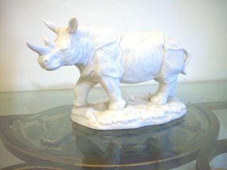 Vintage 1973 Rhino Statue By Aldon Accessories York