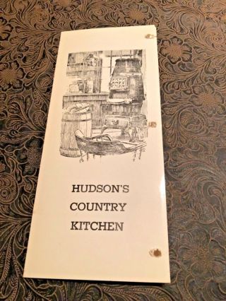 Hudson’s Country Kitchen,  Coalgate,  Oklahoma Menu & Postcard