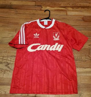 Vintage Liverpool 1989 - 1990 Home Football Soccer Shirt Jersey Adidas Size Large