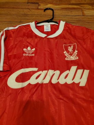 Vintage Liverpool 1989 - 1990 Home Football Soccer Shirt Jersey Adidas Size Large 2