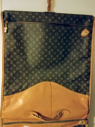 Vintage Authentic Louis Vuitton Garment Bag Brown Luggage 50x23 The French Co