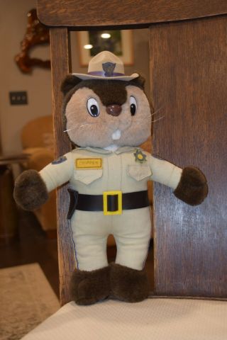 California Highway Patrol Chipper Chp Plush Chipmunk Stuffed Animal Doll