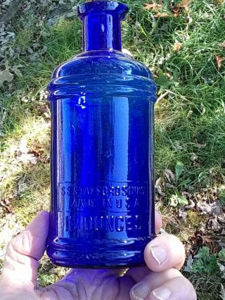Cobalt blue Stafford Master Ink Bottle inkwell 3