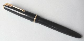 Vintage Black Parker Victory 3 Fountain Pen With Conway Stewart 14k Gold Nib