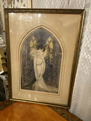 Louis Icart Tosca Color Etching Signed Frame & Tag 2/246 Artist Proof
